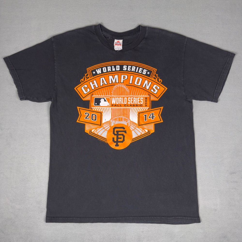 San Francisco Giants 2014 World‎ Series Champions T-Shirt Mens L Black Alstyle
